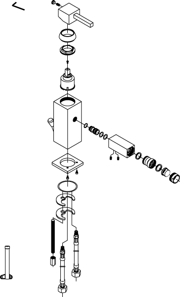 Despiece Grifo monomando para bid&eacute; Borr&aacute;s AMS9202C