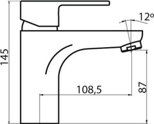 Medidas Grifo monomando para lavabo Borrás ATL1261C Medidas Grifo monomando para lavabo Borrás ATL1261C