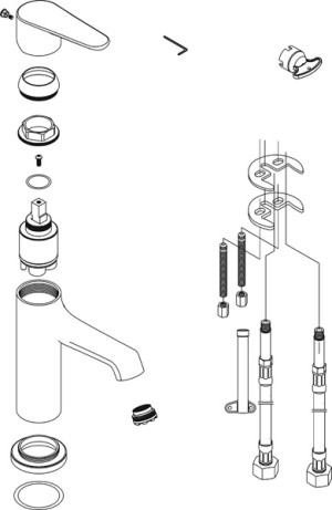 Despiece Grifo monomando para lavabo Borrás BCN0861C