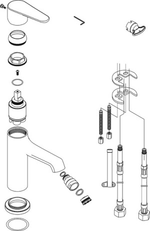 Despiece Grifo monomando para bid&eacute; Borr&aacute;s BCN0862C