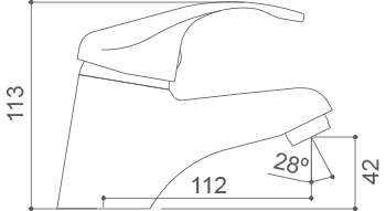 Medidas Grifo monomando para lavabo Borrás Cmix 73124-C Medidas Grifo monomando para lavabo Borrás Cmix 73124-C