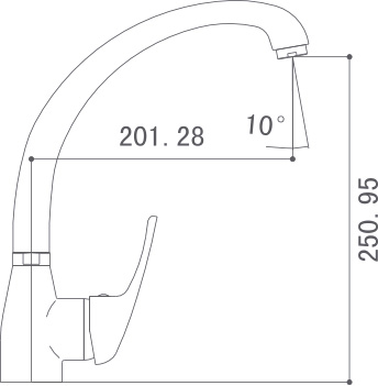 Medidas Grifo monomando para cocina Borrás Cmix 73238-C Medidas Grifo monomando para cocina Borrás Cmix 73238-C