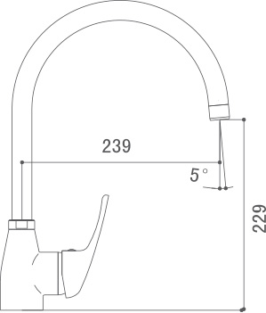 Medidas Grifo monomando para cocina Borrás Cmix 73538-C Medidas Grifo monomando para cocina Borrás Cmix 73538-C
