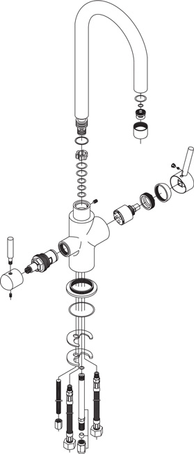 Despiece Grifo monomando para cocina Osmosis Borrás M2065C