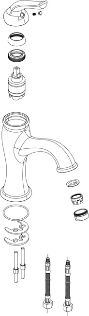 Despiece Grifo monomando para lavabo Borr&aacute;s DXB1071C