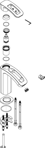 Grifo monomando para lavabo Borrás LXA0481C