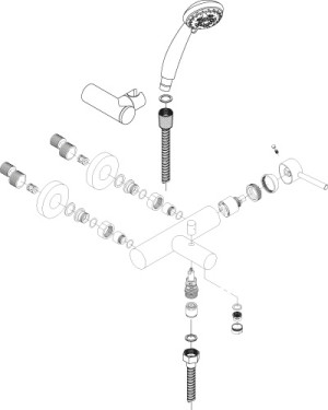 Despiece Grifo monomando para ba&ntilde;o/ducha Borr&aacute;s MIL0343C
