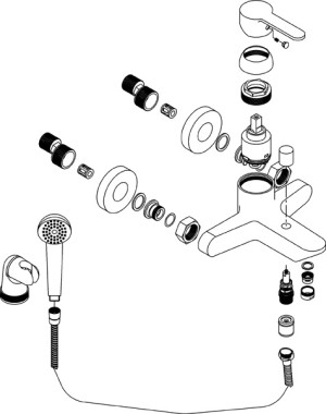 Despiece Grifo monomando para baño/ducha Borrás ORD0233C