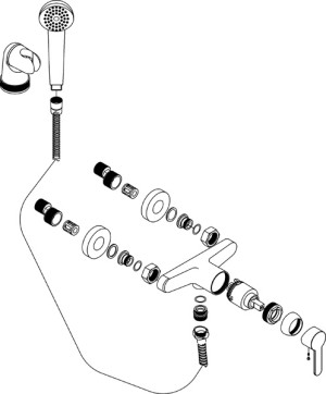 Despiece Grifo monomando para ducha Borrás ORD0234C