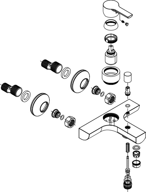 Despiece Grifo monomando para bid&eacute; Borr&aacute;s ROM0563C
