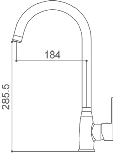 Medidas Grifo monomando para cocina Borrás ROM0565CB