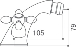 Medidas Grifo monobloc para bidé Borrás SAF6002C Medidas Grifo monobloc para bidé Borrás SAF6002C