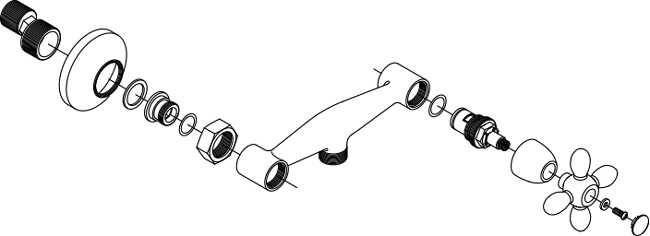 Despiece Grifo para ducha Borrás SAF6004C Despiece Grifo para ducha Borrás SAF6004C