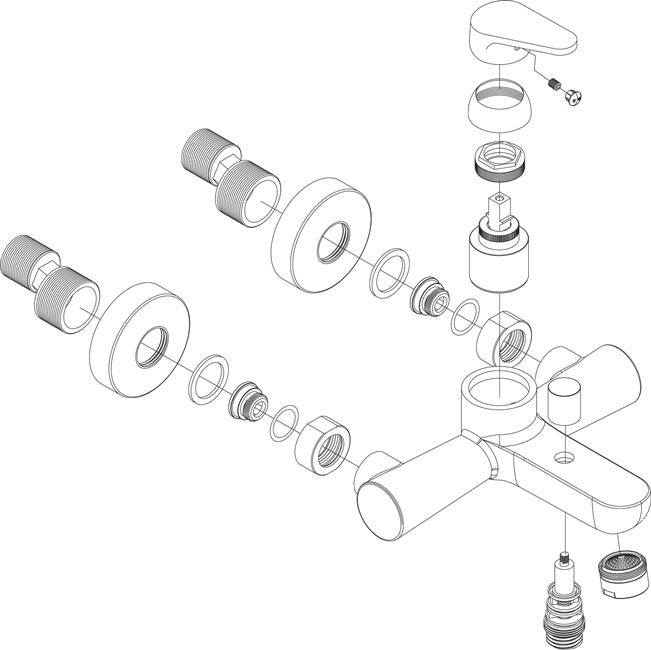 Despiece Grifo monomando para ba&ntilde;o Borr&aacute;s SFC0553C