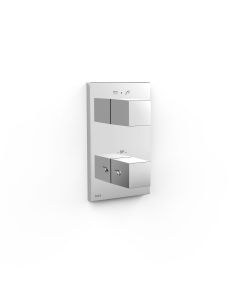 Pieza vista para caja empotrada de 2 vías Therm‑box Tres Therm-box Cromo