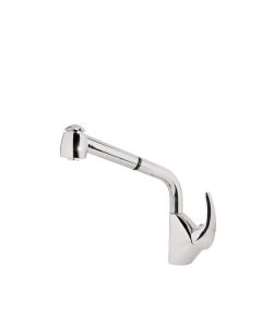 Grifo monomando con caño extraíble con 2 funciones para cocina Tres Cromo