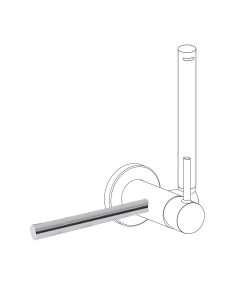 Accesorio porta toallas para grifo con ducha para inodoro Tres Study Cromo