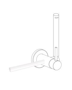 Accesorio porta toallas para grifo con ducha para inodoro Tres Study Blanco Mate