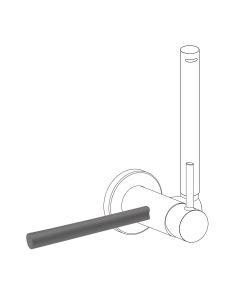 Accesorio porta toallas para grifo con ducha para inodoro Tres Study Grafito