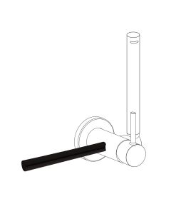 Accesorio porta toallas para grifo con ducha para inodoro Tres Study Negro Mate