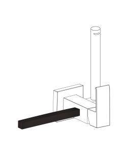 Accesorio porta toallas para grifo con ducha para inodoro Tres Cuadro Negro Mate