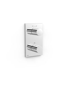 Pieza vista para caja empotrada de 2 vías Therm‑box Tres Therm-box Cromo