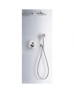 Kit de ducha monomando empotrado con cierre y regulación de caudal.
 Tres - Ref.08517501