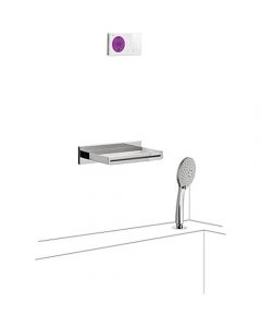 Kit electrónico de bañera termostático empotrado Tres - Ref.09286572