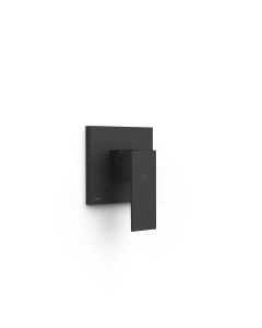 Pieza vista para caja empotrada de 1 vía Rapid‑box Tres Cuadro Negro Mate