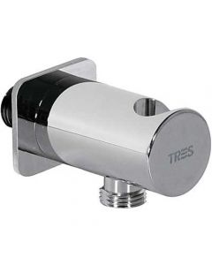 Soporte redondo para ducha LOFT con toma pared Tres - Ref.13425001