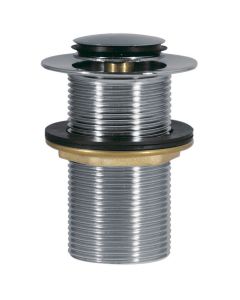 Válvula de desagüe Click‑clack para lavabo sin rebosadero Tres Cromo