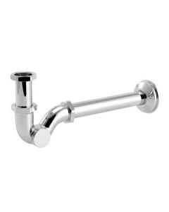 Sifón telescópico con registro para lavabo Tres Cromo
