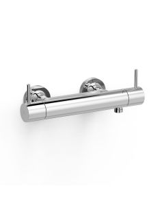 Grifo termostático mural para ducha con palancas ergonómicas Tres Over-wall Cromo