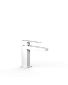 Grifo monomando para lavabo Tres Slim Blanco Mate