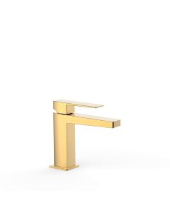 Grifo monomando para lavabo Tres Slim Oro 24K