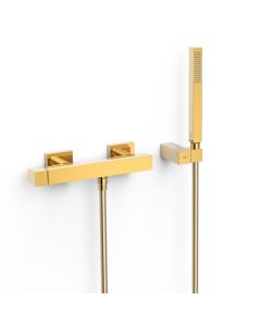 Grifo monomando mural para ducha Tres Slim Oro 24K