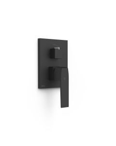 Pieza vista para caja empotrada de 2 vías Rapid‑box Tres Slim Negro Mate