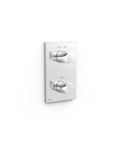 Pieza vista para caja empotrada de 2 vías Therm‑box Tres Therm-box Cromo