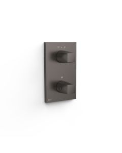 Pieza vista para caja empotrada de 2 vías Therm‑box Tres Therm-box Grafito