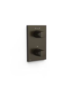 Pieza vista para caja empotrada de 2 vías Therm‑box Tres Therm-box Negro Bronce