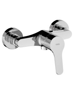 Grifo monomando mural para ducha Tres Base Cromo