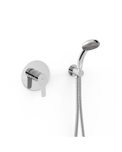 Kit de grifo monomando empotrado de 1 vía Rapid‑box para ducha Tres Base Cromo