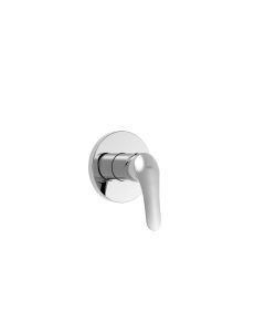 Grifo monomando empotrado de 1 vía para ducha Tres Base Plus Cromo