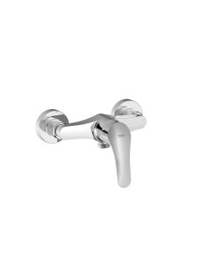 Grifo monomando mural para ducha Tres Base Plus Cromo