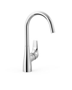 Grifo monomando alto con maneta lateral para lavabo Tres Canigó Cromo