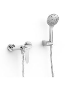 Grifo monomando mural para ducha Tres Flat Cromo