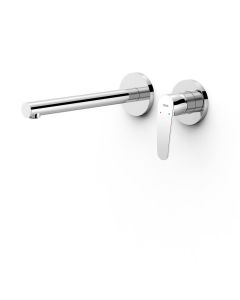 Pieza vista para cuerpo empotrado de lavabo Tres Flat Cromo