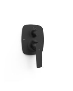 Pieza vista para caja empotrada de 2 vías Rapid‑box Tres Loft Negro Mate