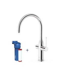 Grifo monomando de 2 vías para cocina, para agua de red y filtrada Tres Cromo