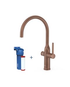 Grifo monomando de 2 vías para cocina, para agua de red y filtrada Tres Volcanic